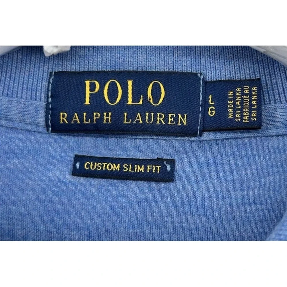 Polo Ralph Lauren Custom‎ Fit Short Sleeve Polo Blue Men's Size Large